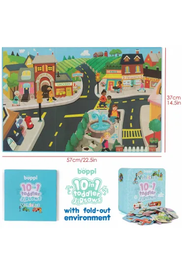 Puzzle progresywne Boppi 10w1 Pojazdy i zawody 30 element�w