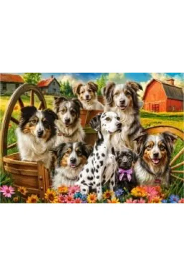 Puzzle 260 el. Happy Dogs In The Countryside Castorland