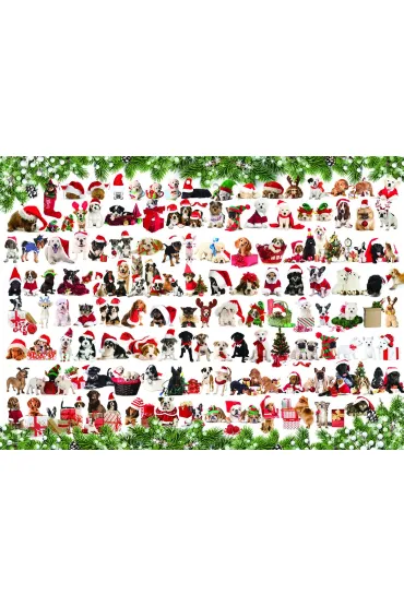 Puzzle 1000 el. Holiday Dogs - Tin metal box Eurographics