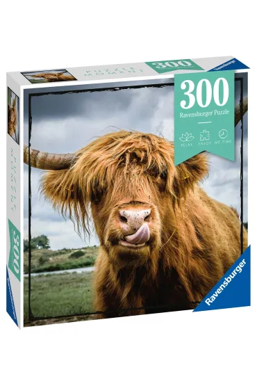 Puzzle 300 el. Moment. Szkocka krowa Ravensburger