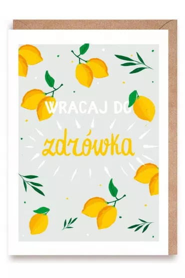 Cardie Kartka okoliczno�ciowa �yczenia zdrowia cytryny
