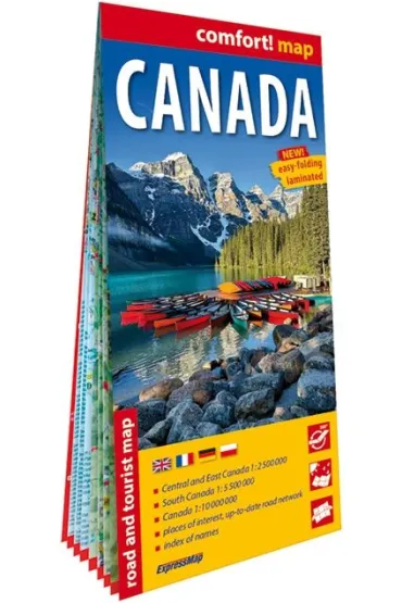Canada laminowana mapa samochodowo-turystyczna 1:2 500 000 1:5 500 000 1:10 000 000