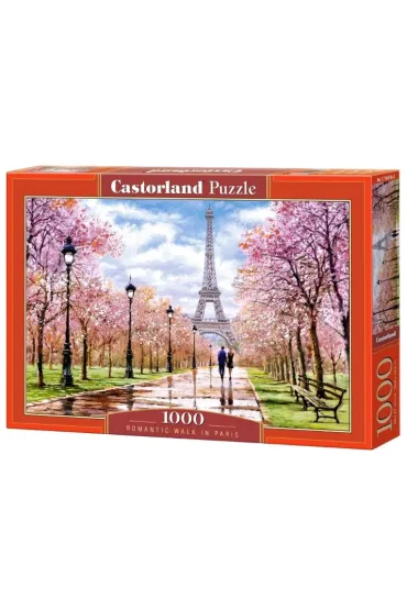 Puzzle 1000 el. Romantyczny spacer w Pary�u Castorland