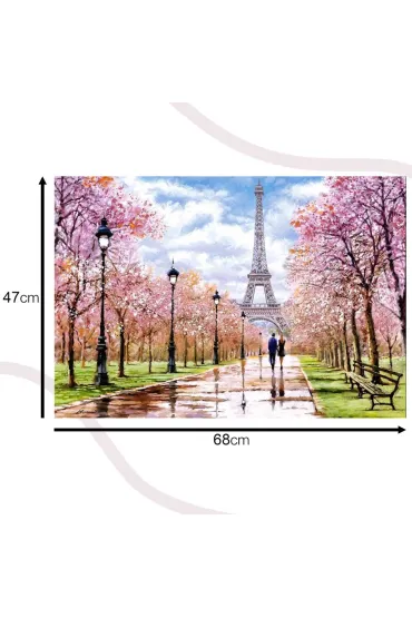 Puzzle 1000 el. Romantyczny spacer w Pary�u Castorland