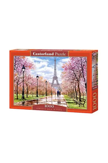 Puzzle 1000 el. Romantyczny spacer w Pary�u Castorland