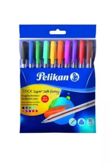 Pelikan D�ugopis Stick Super Soft Fan 10 kolor�w