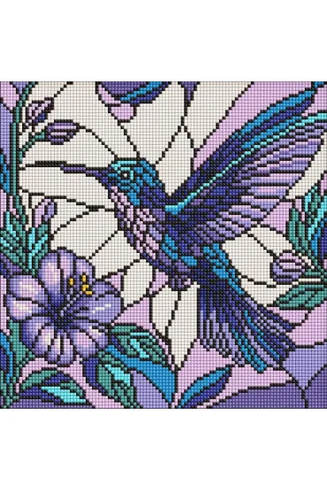 Diamentowa mozaika - Witra�. Koliber 30x30cm