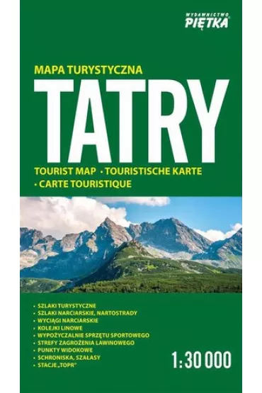 Tatry. Mapa turystyczna w skali 1:30 000
