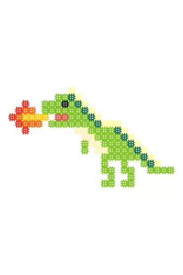 Micro Waffle 150 elementw Dinozaur