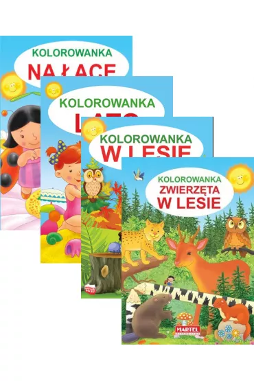 Pakiet Kolorowanka: Zwierz�ta w lesie, W lesie, Na ��ce, Lato - Jaros�aw �ukowski