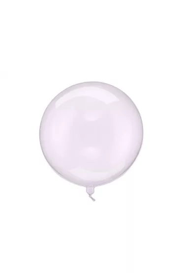 PartyDeco Balon Kula transparentny fioletowy 40cm