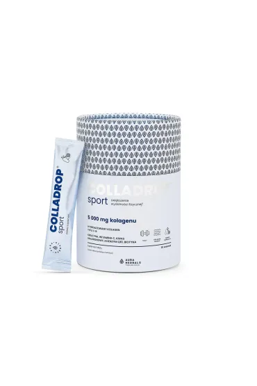 Aura Herbals Colladrop® Sport + kreatyna, kolagen morski 5000 mg Suplement diety 30 x 10.7 g