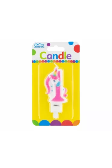 Godan �wieczka cyferka 1 z Jednoro�cem PF-SCJ1 7,8 cm