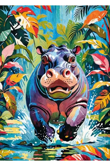 Puzzle 500 el. Happy Hippo CherryPazzi