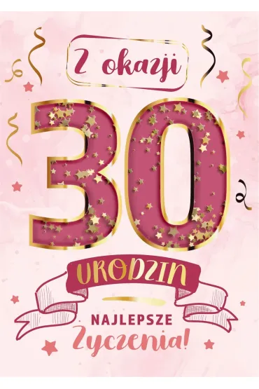 Armin Style KARNET URODZINY 30 B6 Z KOP AS KONFETTI KF-11
