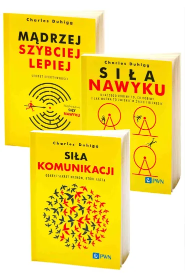 Pakiet Rozw�j osobisty z Duhiggiem: M�drzej, szybciej, lepiej, Si�a nawyku, Si�a komunikacji - Charles Duhigg