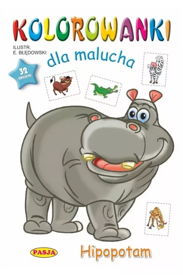 Kolorowanki dla malucha- Hipopotam