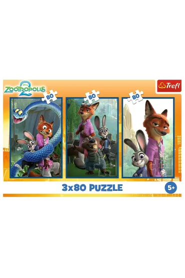Puzzle 3x80 Zwierzakowe �ledztwo TREFL