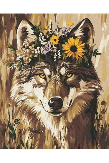 Ideyka Malowanie po numerach - Pi�kna wilczyca 40x50cm