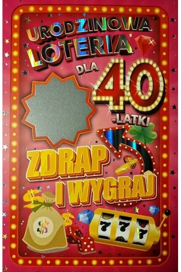 Yeku Karnet Urodziny 40 damskie