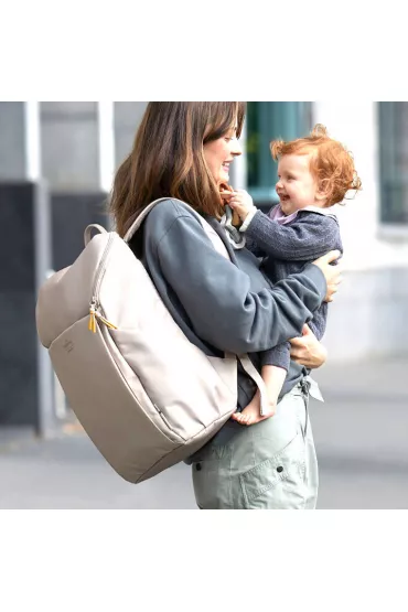 Lassig Green Label Plecak dla mam z akcesoriami Slender Up Backpack taupe beowy