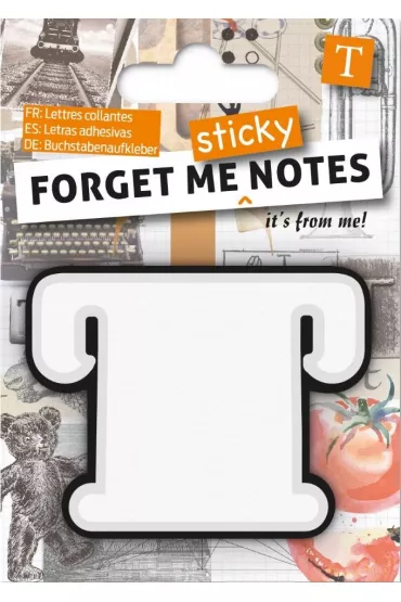 If Forget me sticky. Notes kart samoprzylepne litera T czarny