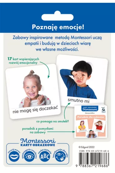 Montessori. Karty obrazkowe. Emocje
