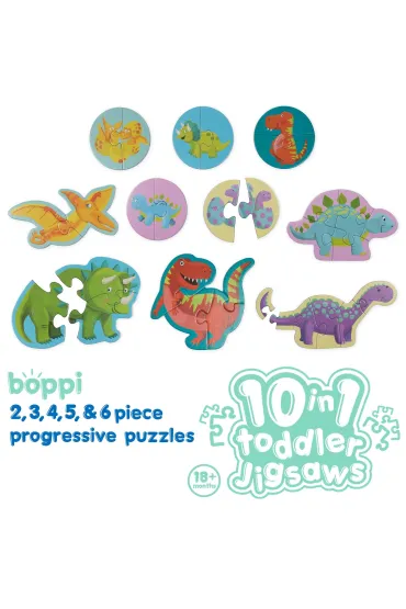 Puzzle progresywne Boppi 10w1 Dinozaury 30 elemenet�w