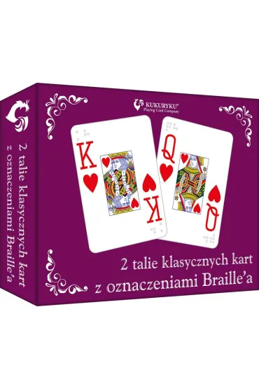 Karty klasyczne ze znakami Braille`a Kukuryku