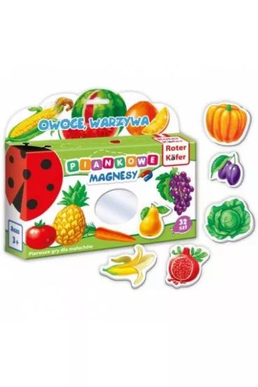 Roter Kafer Piankowe magnesy. Owoce warzywa RK3020-04 32 szt.