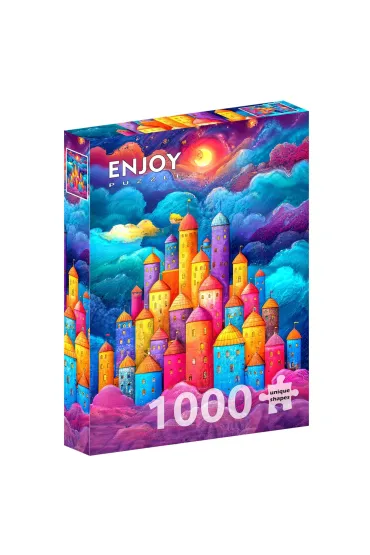Puzzle 1000 Kolorowa forteca Enjoy