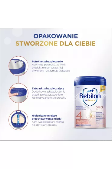 Bebilon Profutura Duobiotik 4 Formua na bazie mleka po 2. roku ycia 800 g