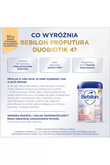 Bebilon Profutura Duobiotik 4 Formua na bazie mleka po 2. roku ycia 800 g