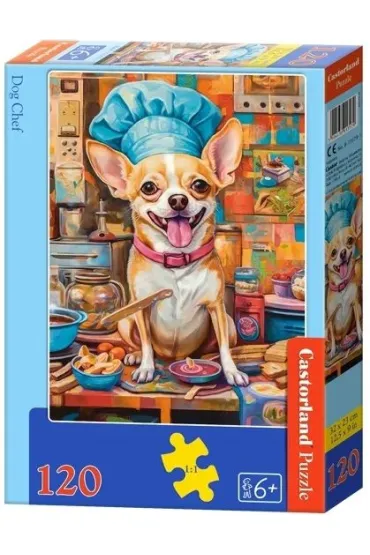 Puzzle 120 el. Dog Chef Castorland
