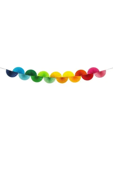 Girlanda papierowa - T�czowe Wachlarze 2,5m