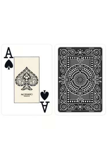 Texas Poker Hold Em, karty do gry, kolor czarny Modiano