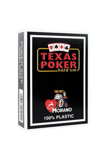 Texas Poker Hold Em, karty do gry, kolor czarny Modiano