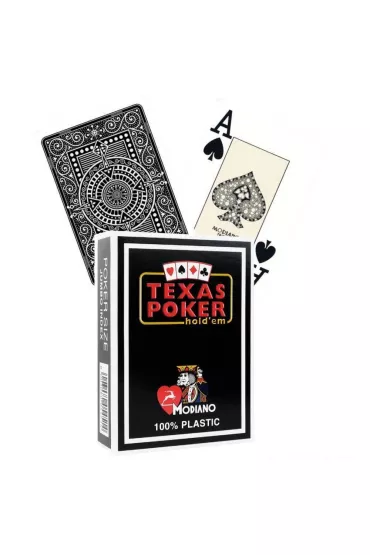 Texas Poker Hold Em, karty do gry, kolor czarny Modiano