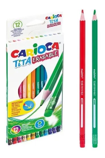 Carioca Kredki o��wkowe wymazywalne 12 szt.