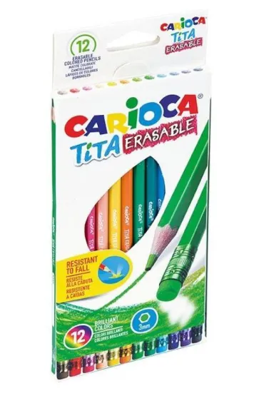 Carioca Kredki o��wkowe wymazywalne 12 szt.