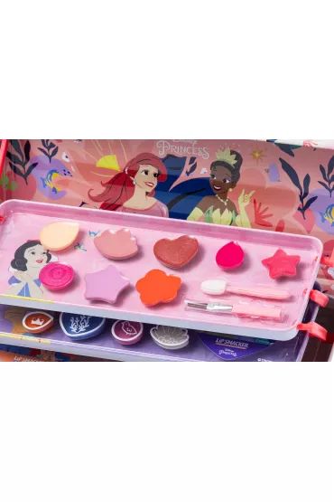 Zestaw kosmetykw do makijau dla dzieci Disney Princess Lip Smacker Triple Layer Beauty Tin Markwins