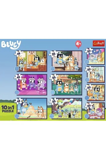 Puzzle 10w1 Historia Bluey TREFL