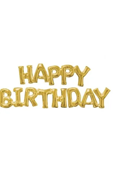 Amscan Balon foliowy Happy Birthday z�oty