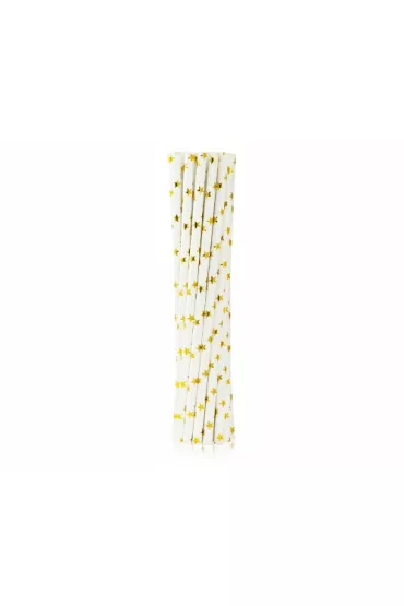 Godan Rurki s�omki papierowe gwiazdki SG-RPZG12 z�ote 6 x 197mm 12 szt.