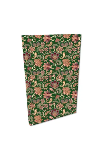 Bee-bee Notes A5 w kratk� Soft Touch Paisley Kwiaty Green