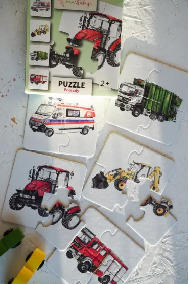 Puzzle 4 el. Pojazdy Mama Maluje