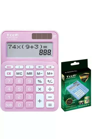 Toor Kalkulator dwuliniowy 10 pozycji TR-1223DB-P