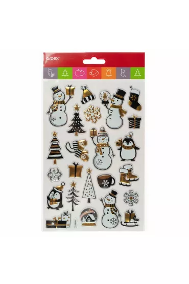 Arpex Naklejki �wi�teczne 3D Glamour 14x25 cm
