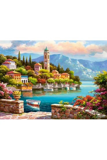 Puzzle 2000 el. Village Clock Tower Castorland