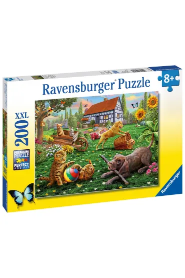Puzzle 200 el. XXL Zwierzaki w ogrodzie Ravensburger